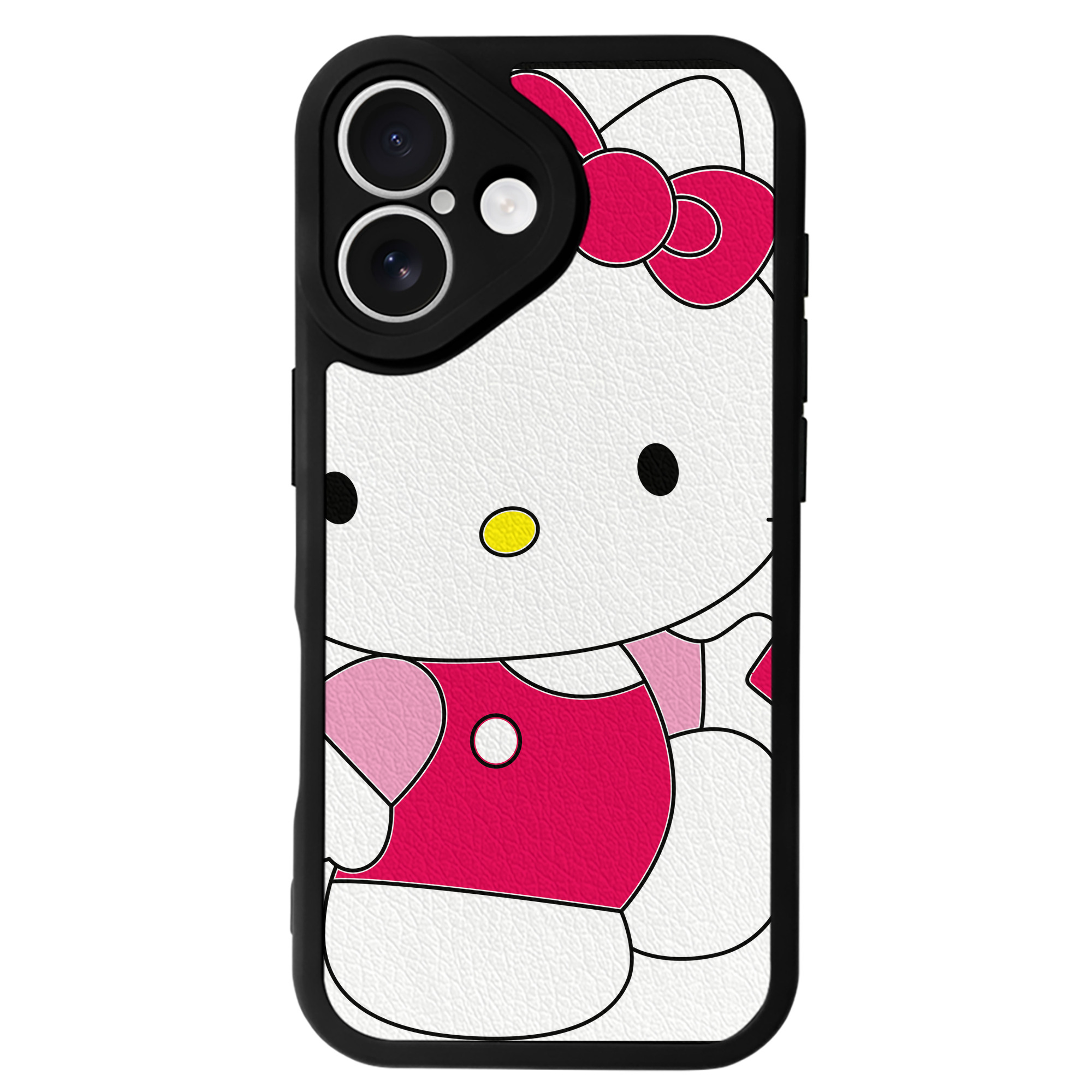（画像用） Hello Kitty ハローキティ 【iPhone 16シリーズ対応】シリコンスマホケース（レザー調） 材質：シリコン